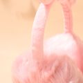 Kid Bow Decor Fluffy Ear Muffs Pink image 2
