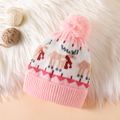 2-pack Baby / Toddler Christmas Knitted Beanie Hat & Scarf Set Pink image 5