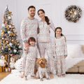 Christmas Family Matching Allover Xmas Tree Print Long-sleeve Pajamas Sets (Flame Resistant) White image 3