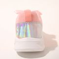 Toddler / Kid Bow Decor Holographic Panel Sneakers Pink image 5