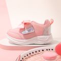 Toddler / Kid Bow Decor Holographic Panel Sneakers Pink image 3
