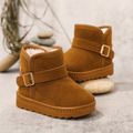 Toddler / Kid Fleece Lined Thermal Buckle Snow Boots Brown image 1
