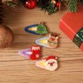 4-pack Christmas Cartoon Braided Hair Clips for Girls Multi-color image 3