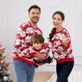 Christmas Family Matching Allover Santa Claus Print Red Long-sleeve Sweatshirts Red image 3