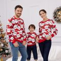 Christmas Family Matching Allover Santa Claus Print Red Long-sleeve Sweatshirts Red image 2