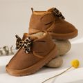 Toddler / Kid Leopard Bow Decor Fleece Lined Thermal Snow Boots Brown image 1