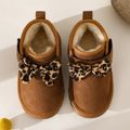 Toddler / Kid Leopard Bow Decor Fleece Lined Thermal Snow Boots Brown image 2