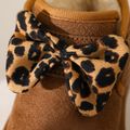 Toddler / Kid Leopard Bow Decor Fleece Lined Thermal Snow Boots Brown image 4