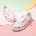 Family Matching Classic Lace Up Canvas Shoes (The tongue label, heel label, and outsole pattern of children's shoes and adult shoes are different) White image 5