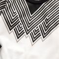 2pcs Toddler Boy Trendy Chevron Stripe Sweatshirt and Pants Set Black image 4