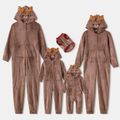 Natal Look de família Cão Manga comprida Conjuntos de roupa para a família Pijamas (Flame Resistant) Castanho image 1