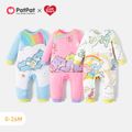 Care Bears Baby Boy/Girl Rainbow and Stars Long-sleeve Jumpsuits Multi-color image 2