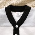 Baby Boy Long-sleeve Colorblock Knitted Sweater Cardigan Grey image 3
