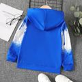Kid Boy Painting Print Colorblock Hoodie Sweatshirt BLUEWHITE image 4