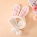 Baby / Toddler Cartoon Bunny Plush Thermal Scarf White image 1