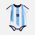 Family Matching Short-sleeve Graphic Blue Football T-shirts (Argentina) Blue image 1