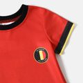 Family Matching Red Short-sleeve Graphic Football T-shirts (Belgium) Red image 4