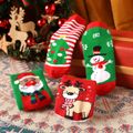 4-pairs Baby / Toddler Christmas Thermal Crew Socks Red image 1