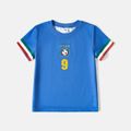Family Matching Blue Short-sleeve Graphic Football T-shirts (Italy) Blue image 5
