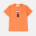 Family Matching Orange Short-sleeve Graphic Soccer T-shirts (Netherlands) Orange image 3