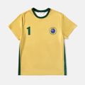 Family Matching Yellow Short-sleeve Graphic Football T-shirts (Australia) Yellow image 4