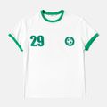 Family Matching Short-sleeve Graphic White Soccer T-shirts (Saudi Arabia) White image 5