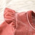 2 Stück Kleinkinder Mädchen Flatterärmel Süß Sweatshirt-Sets rosa image 4