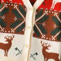 Toddler Boy/Girl Playful Christmas Deer Pattern Knit Sweater MultiColour image 4