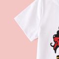 Mommy and Me 95% Cotton Short-sleeve Figure & Letter Print White T-shirts White image 5