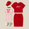 Valentine's Day Mommy and Me Short-sleeve Graphic Sets ColorBlock image 2