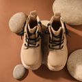 Toddler / Kid Fashion Side Zipper Lace Up Front Boots Khaki image 3
