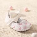 Baby / Toddler Heart Pattern & Bow Decor Prewalker Shoes White image 3