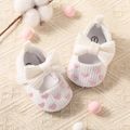 Baby / Toddler Heart Pattern & Bow Decor Prewalker Shoes White image 1