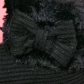 Baby / Toddler Bow Decor Fluffy Trim Thermal Prewalker Shoes Black image 5