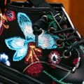 Toddler / Kid Fashion Flower Pattern Lace Up Boots Black image 5