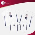 Family Matching Short-sleeve Graphic White Soccer T-shirts (France) White image 1