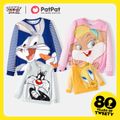 Looney Tunes Family Matching Striped Long-sleeve Cartoon Print Sweatshirts Multi-color image 1