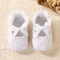 Baby / Toddler Lace Floral Embroidered Prewalker Shoes White image 2