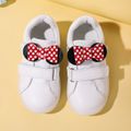 Toddler / Kid Polka Dots Bow Decor White LED Shoes White image 3