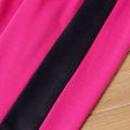 2pcs Kid Girl Unicorn Print Pullover Sweatshirt and Colorblock Pants Set Black image 5