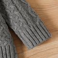 Baby Boy/Girl Button Front Thermal Grey Knitted Sweater Cardigan Grey image 5