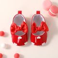 Baby / Toddler Heart Pattern & Bow Decor Prewalker Shoes Red image 1