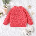 Baby Boy/Girl Long-sleeve Heathered Knitted Sweater Red image 3