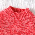 Baby Boy/Girl Long-sleeve Heathered Knitted Sweater Red image 4