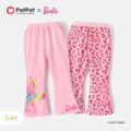Barbie Toddler Girl Leopard/ Character Print Elasticized Flared Pants Pink image 2