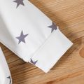 Baby Boy/Girl Heart & Letter Graphic Allover Stars Print Long-sleeve Sweatshirt White image 5