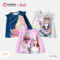 Barbie Toddler Girl Character Print Ruffled Long-sleeve Tee Tibetanblue image 2