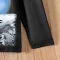 Kid Boy Space Astronaut Print Long-sleeve Black Tee Black image 5