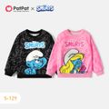 Smurfs Kid Girl/Boy Character Print Pullover Sweatshirt Black image 2