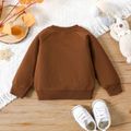 Baby Boy/Girl Bear Print Brown Raglan-sleeve Sweatshirt Brown image 5